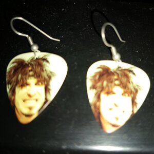 NIKKI SIXX GUITAR PICK EARRINGS